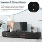 ZUN Luxurious TV Stand with Fluted Glass Doors, Elegant and Functional Media Console for TVs Up to 95'', 19596707