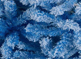 8ft Flocked Christmas Tree - 1774 Branch Tips, Fireproof PVC, 4-Section Assembly, 22" 04393465