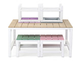 5-piece children's patio table and chair set , 29.5 inches, khaki, pink, purple, 68279899
