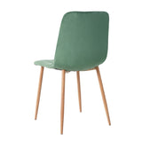 ZUN Indoor green velvet dining chair, modern kitchen dining chair backrest, upholstered side chair W210P184209