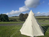 Bell Tent 4 Season 9.85ft Glamping Tent, Hot Tent,Ideal for Family Camping, Hiking,Canvas Tent with 96285630