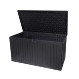 260 Gallon Resin Outdoor Deck Box Waterproof, Extra Large Patio Storage Box with Lockable Storage 84147687