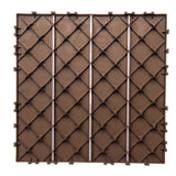76-Pack 11.42"x11.42" Plastic Interlocking Deck Tiles - 68.80 Sq.Ft Outdoor Plastic Flooring,Super W1578P296337