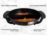 6L Large Capacity Electric Hot Pot with Divider, 5 Gear Adjustable Temperature Non-Stick Electric 87143772