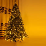 ZUN Pre-lit Christmas Tree 7.5ft Artificial Hinged Xmas Tree with 400 Pre-strung Led Lights Foldable W49819945