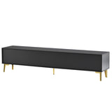 ZUN Modern TV Stand with 5 Champagne legs - Durable, stylish, spacious, versatile storage TVS up to 77" 58347994