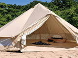 4m 4-6 Person 4 Season Waterproof Cotton Canvas Yurt Camping Tent with Galvanized Steel Frame 06933628