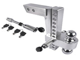 Adjustable Trailer Hitch Fits 2" Receiver, 10" Drop/Rise 12500 LBS GTW 2" & 2-5/16" Dual Ball with 97458789