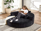 55'L Polyester Sponge single sofa,No Assembly Required,Fluffy Modern Sleeper Chair for Living room, W834P431153