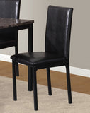 Noyes Faux Leather Seat Metal Frame Dining Chairs, Set of 4, Black T2574P164524