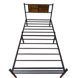 Twin Size Bed Frames with Wood Headboard and Footboard,Strong Metal Slats Support for Twin Bed W3286P308613