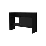 Bylas Console Table in Melamine With Two Doors y Open Storage, Black B128P237129