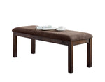 ZUN Classic Elegant Design Wooden 1pc Bench Only Dining Room Upholstered Seat Walnut Finish Bench B011P245909