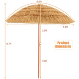 6.5 foot portable beach umbrella with adjustable tilt 90467332
