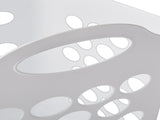 (4 pack)Plastic Laundry Hamper, Flexible Square, Breathable with Handles, White (Shipment from 37294512