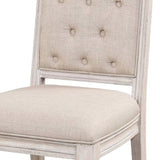 Beige and Antique Champagne Tufted Back Side Chairs B062P186527