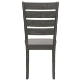 Grey and Dark Grey Padded Seat Side Chairs B062P145630