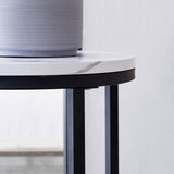 Modern Side Table with Faux Marble MDF Top For Any Small Space 91070094