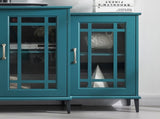 62" TV Stand, Buffet Sideboard Cabinet, Teal Blue W96570022