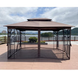 ZUN 13x10 Outdoor Patio Gazebo Canopy Tent With Ventilated Double Roof And Mosquito net W41942173