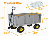 3-in-1 Oversized Steel Garden , 880lbs Pullable Mesh Metal Garden, All-Terrain Utility 58365915