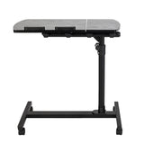 ZUN Four-Wheel Multifunctional Flat Surface Lifting Computer Desk Black 12535669