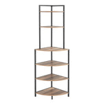 ZUN 6-Tier Corner Open Shelf Modern Bookcase Wood Rack Shelving Unit,Plant Album Trinket Sturdy Stand 80589670