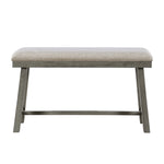 ZUN Light Gray Finish Counter Height Bench Foam Cushioned Seat Industrial Design Kitchen Dining B011P238920