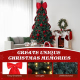 7.5 FT Artificial Christmas Tree with DIY 300 Warm White LED Lights, Hinged Xmas Pine Tree with 72285480