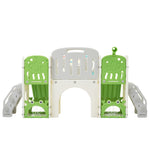 ZUN Kids Slide Playset Structure 8 in 1, Freestanding Ocean Themed Set with Slide, Arch N710P176322F