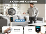 Adjustable Height Standing Fan with Remote Control, 8 Speed Quiet Floor Fan LED Touch Panel 12H 20042032