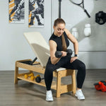 ZUN Wooden Adjustable Weight Bench 71536717