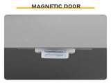 2-Drawer 2-Cabinet-Door Vertical-Grain MDF Painted Bathroom Cabinet 23.62*11.81*43.31in Grey 90972557