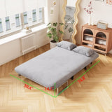 39 Convertible Chair Bed, Tri-Fold Sofa Bed with Adjustable Backrest & Pillow, Leisure Chaise W1767P192812