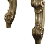 Gold Patina and Bone End Table with Scrolled Leg B062P209409