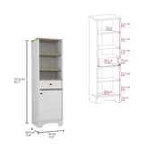 St. Clair Linen Cabinet, Two Interior Shelves, Two Open Shelves B070P188852