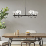 6-Light Chandelier with Bowl Shaped Glass Shades B03594966