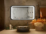 40X32 inch Bathroom Led Classy Vanity Mirror with High Lumen,Black metal frame,Dimmable Touch,Wall W1992121014