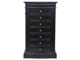 Jewelry Armoire with Mirror, 7 Drawers & 24 Necklace Hooks, 2 Side Swing Doors 65917753