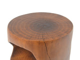 MGO Hollow Side Table, Wood-like texture,antique brown Color N770P212235A