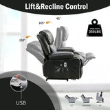 Power Electric massage lift lounge chair, suitable for the elderly, with heating and vibration W1807P299442