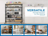 6-Tier disassembly and free assembly NSF-Certified Steel Wire Shelving with Wheels 51704284