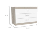 Bethage 3-Drawer Dresser White B06280072