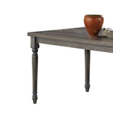 Weathered Grey Dining Table with Turned Leg B062P209321