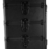 ZUN 4-in-1 Draw-bar Style Interchangeable Aluminum Rolling Makeup Case-BLACK 44828530