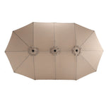 ZUN 14.8 Ft Double Sided Outdoor Umbrella Rectangular Large with Crank W640140329