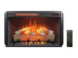 23 inch Infrared heating electric fireplace insert, log set & realistic flame, remote control W1769P263642