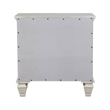 Cream White 3-drawer Nightstand with Pull Out Tray B062P148635