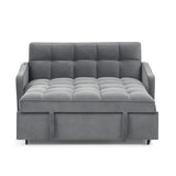 Loveseats Sofa Bed with Pull-out Bed,Adjsutable Back and Two Arm Pocket,TypeC and USB Charging with W1413124441