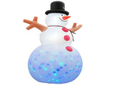 12.5FT Tall Snowman with Branch Arms, 2 LEDs Rotating Color Light, 210D Polyester, US Plug 21109506